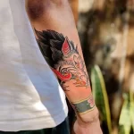 Фото пример рисунка тату с волком 16.12.2021 №0199 - Wolf tattoo - tatufoto.com