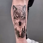 Фото пример рисунка тату с волком 16.12.2021 №0203 - Wolf tattoo - tatufoto.com