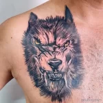 Фото пример рисунка тату с волком 16.12.2021 №0207 - Wolf tattoo - tatufoto.com