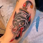 Фото пример рисунка тату с волком 16.12.2021 №0218 - Wolf tattoo - tatufoto.com