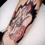 Фото пример рисунка тату с волком 16.12.2021 №0227 - Wolf tattoo - tatufoto.com