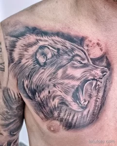 Фото пример рисунка тату с волком 16.12.2021 №0228 - Wolf tattoo - tatufoto.com