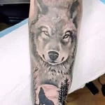 Фото пример рисунка тату с волком 16.12.2021 №0229 - Wolf tattoo - tatufoto.com