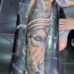 Фото пример рисунка тату с волком 16.12.2021 №0232 - Wolf tattoo - tatufoto.com
