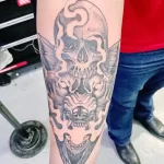 Фото пример рисунка тату с волком 16.12.2021 №0233 - Wolf tattoo - tatufoto.com