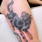 Фото пример рисунка тату с волком 16.12.2021 №0234 - Wolf tattoo - tatufoto.com