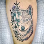 Фото пример рисунка тату с волком 16.12.2021 №0238 - Wolf tattoo - tatufoto.com