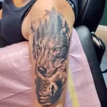 Фото пример рисунка тату с волком 16.12.2021 №0243 - Wolf tattoo - tatufoto.com