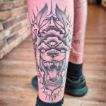Фото пример рисунка тату с волком 16.12.2021 №0246 - Wolf tattoo - tatufoto.com