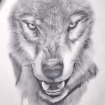 Фото пример рисунка тату с волком 16.12.2021 №0260 - Wolf tattoo - tatufoto.com