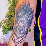 Фото пример рисунка тату с волком 16.12.2021 №0268 - Wolf tattoo - tatufoto.com