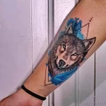 Фото пример рисунка тату с волком 16.12.2021 №0270 - Wolf tattoo - tatufoto.com