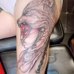 Фото пример рисунка тату с волком 16.12.2021 №0281 - Wolf tattoo - tatufoto.com