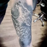 Фото пример рисунка тату с волком 16.12.2021 №0294 - Wolf tattoo - tatufoto.com