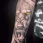 Фото пример рисунка тату с волком 16.12.2021 №0302 - Wolf tattoo - tatufoto.com