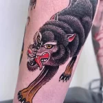 Фото пример рисунка тату с волком 16.12.2021 №0309 - Wolf tattoo - tatufoto.com