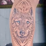 Фото пример рисунка тату с волком 16.12.2021 №0324 - Wolf tattoo - tatufoto.com
