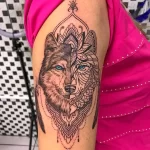 Фото пример рисунка тату с волком 16.12.2021 №0325 - Wolf tattoo - tatufoto.com
