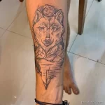 Фото пример рисунка тату с волком 16.12.2021 №0357 - Wolf tattoo - tatufoto.com