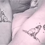 Фото пример рисунка тату с волком 16.12.2021 №0374 - Wolf tattoo - tatufoto.com