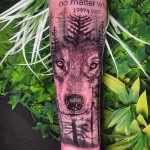 Фото пример рисунка тату с волком 16.12.2021 №0384 - Wolf tattoo - tatufoto.com