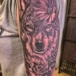 Фото пример рисунка тату с волком 16.12.2021 №0387 - Wolf tattoo - tatufoto.com