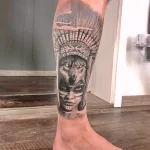 Фото пример рисунка тату с волком 16.12.2021 №0394 - Wolf tattoo - tatufoto.com
