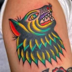 Фото пример рисунка тату с волком 16.12.2021 №0406 - Wolf tattoo - tatufoto.com