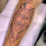 Фото пример рисунка тату с волком 16.12.2021 №0410 - Wolf tattoo - tatufoto.com