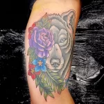 Фото пример рисунка тату с волком 16.12.2021 №0412 - Wolf tattoo - tatufoto.com