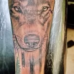 Фото пример рисунка тату с волком 16.12.2021 №0421 - Wolf tattoo - tatufoto.com