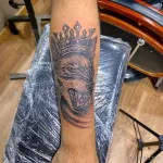 Фото пример рисунка тату с волком 16.12.2021 №0470 - Wolf tattoo - tatufoto.com