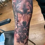 Фото пример рисунка тату с волком 16.12.2021 №0475 - Wolf tattoo - tatufoto.com