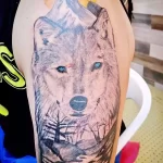 Фото пример рисунка тату с волком 16.12.2021 №0487 - Wolf tattoo - tatufoto.com