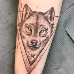 Фото пример рисунка тату с волком 16.12.2021 №0492 - Wolf tattoo - tatufoto.com