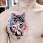 Фото пример рисунка тату с волком 16.12.2021 №0509 - Wolf tattoo - tatufoto.com