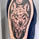Фото пример рисунка тату с волком 16.12.2021 №0511 - Wolf tattoo - tatufoto.com