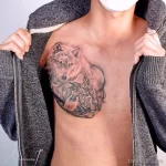 Фото пример рисунка тату с волком 16.12.2021 №0515 - Wolf tattoo - tatufoto.com
