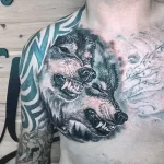 Фото пример рисунка тату с волком 16.12.2021 №0517 - Wolf tattoo - tatufoto.com