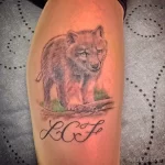 Фото пример рисунка тату с волком 16.12.2021 №0555 - Wolf tattoo - tatufoto.com