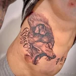 Фото пример рисунка тату с волком 16.12.2021 №0558 - Wolf tattoo - tatufoto.com