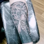 Фото пример рисунка тату с волком 16.12.2021 №0566 - Wolf tattoo - tatufoto.com