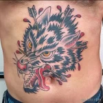 Фото пример рисунка тату с волком 16.12.2021 №0582 - Wolf tattoo - tatufoto.com