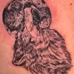 Фото пример рисунка тату с волком 16.12.2021 №0592 - Wolf tattoo - tatufoto.com