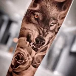 Фото пример рисунка тату с волком 16.12.2021 №0603 - Wolf tattoo - tatufoto.com