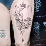 Фото пример рисунка тату с волком 16.12.2021 №0615 - Wolf tattoo - tatufoto.com