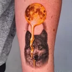 Фото пример рисунка тату с волком 16.12.2021 №0626 - Wolf tattoo - tatufoto.com
