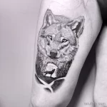 Фото пример рисунка тату с волком 16.12.2021 №0629 - Wolf tattoo - tatufoto.com