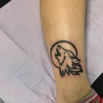 Фото пример рисунка тату с волком 16.12.2021 №0630 - Wolf tattoo - tatufoto.com