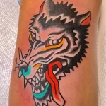 Фото пример рисунка тату с волком 16.12.2021 №0648 - Wolf tattoo - tatufoto.com